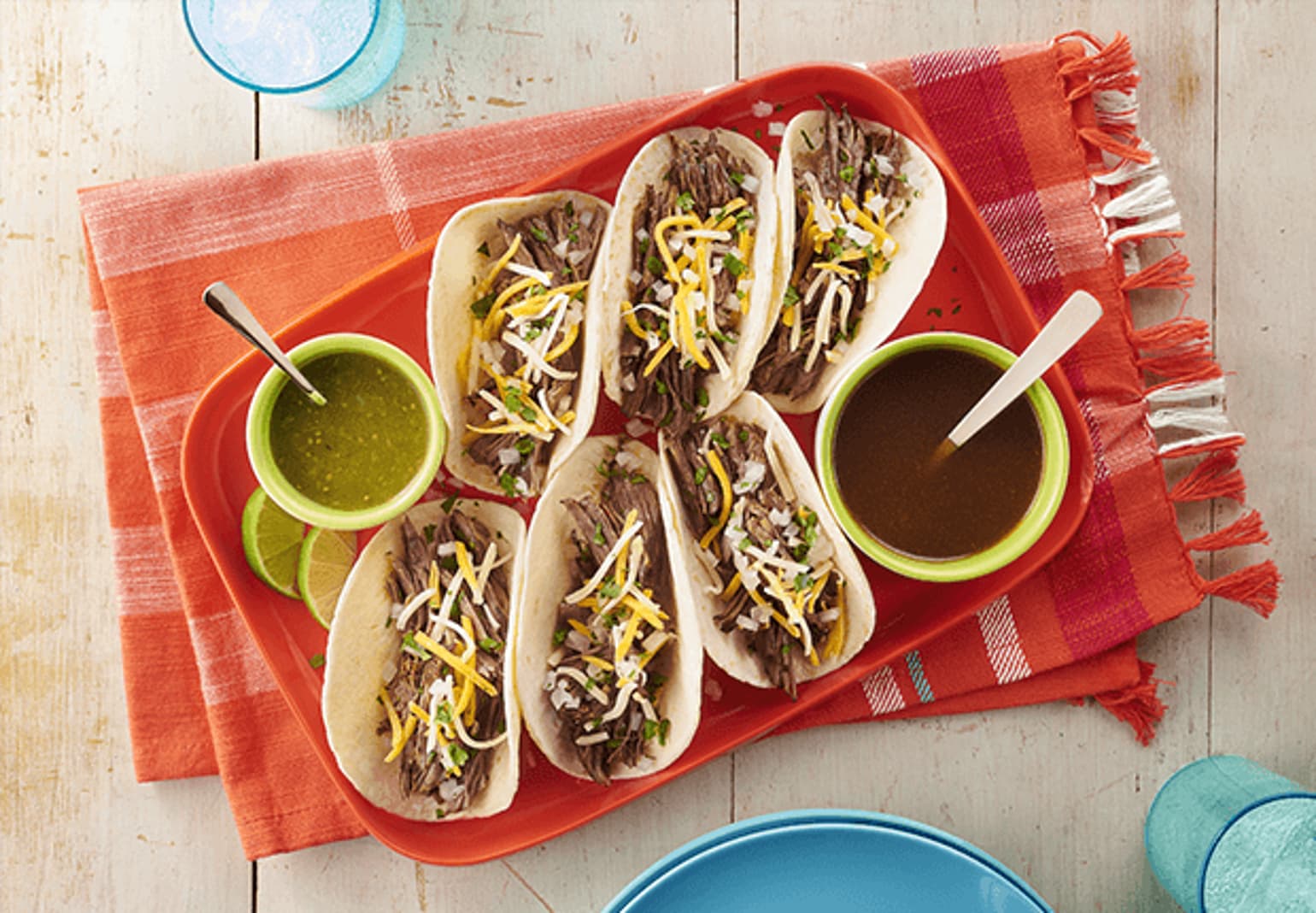 Slow Cooker Birria Beef Tacos